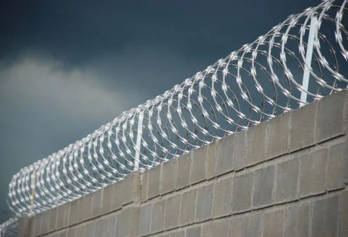 Concertina instalada em muro
